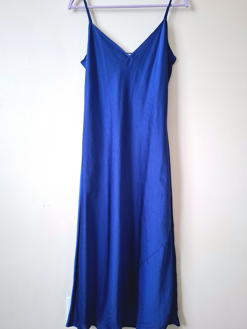 Wilfred Royal Blue Satin Slip Dress